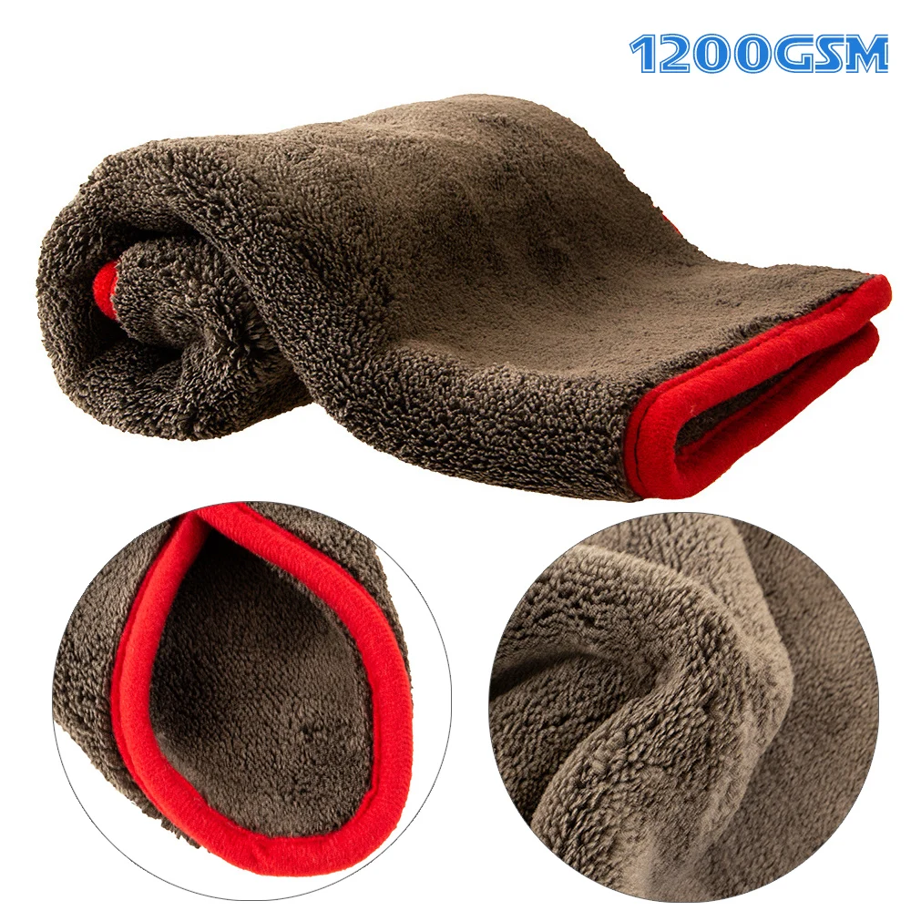 Полотенце из микрофибры для мытья автомобиля, 1200 г/кв. М