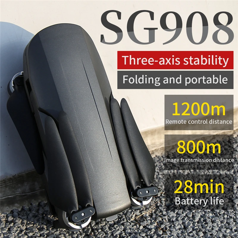 2021 NEW SG908 Drone 3-Axis Gimbal 4K Camera 5G Wifi GPS FPV Profesional Dron 50X Foldable Quadcopter distance 1.2km vs SG906pro