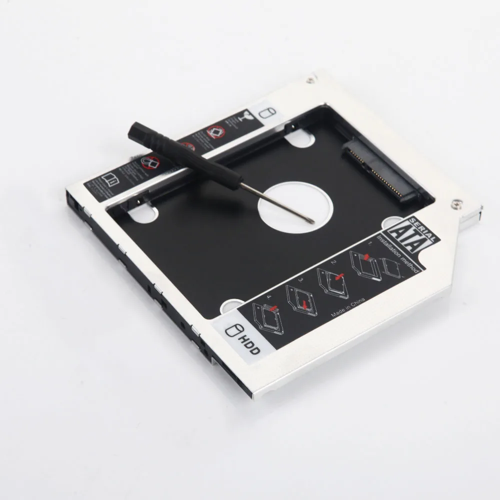 Алюминиевый Универсальный 2 й HDD SSD карман для жесткого диска ноутбука 9 5 мм SATA ODD cd