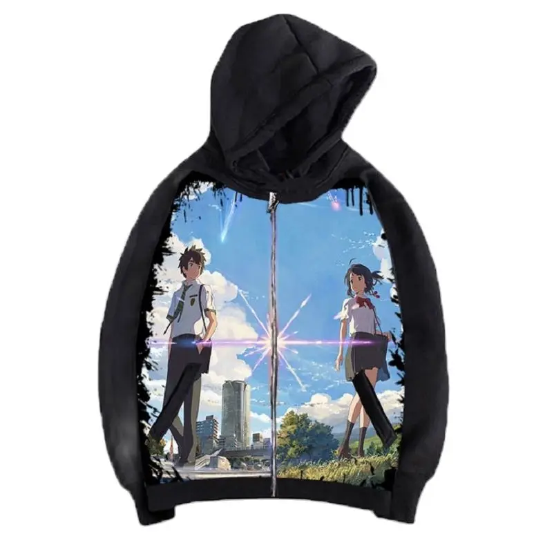 

Anime Cos your name. Tachibana Taki Miyamizu Mitsuha Casual Hooded Hoodie Sweatshirts