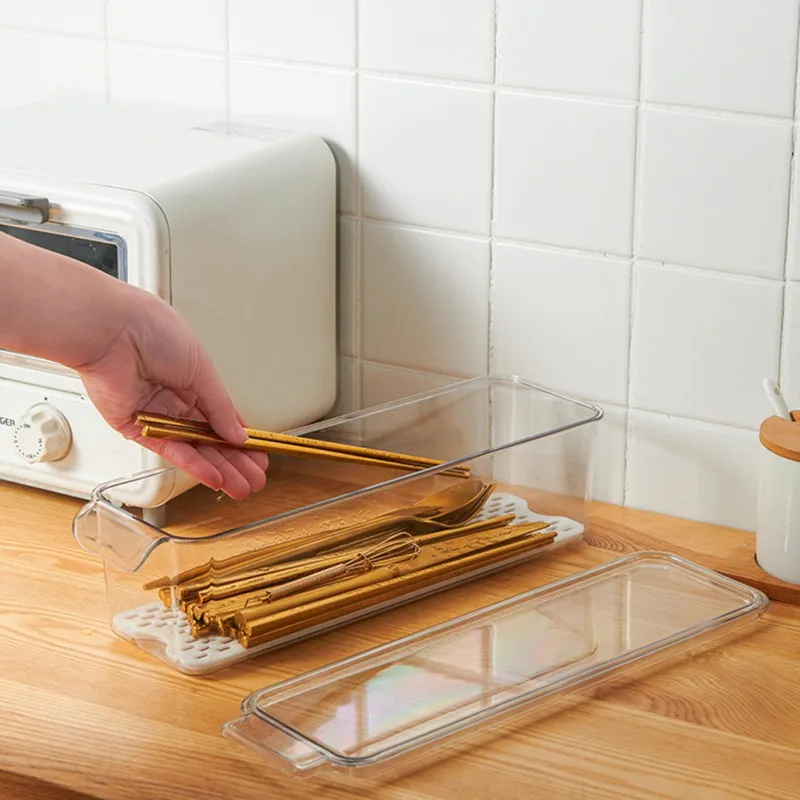 

Storage Box Transparent Storage Box with lid PET+PP material, durable, non-slip texture design