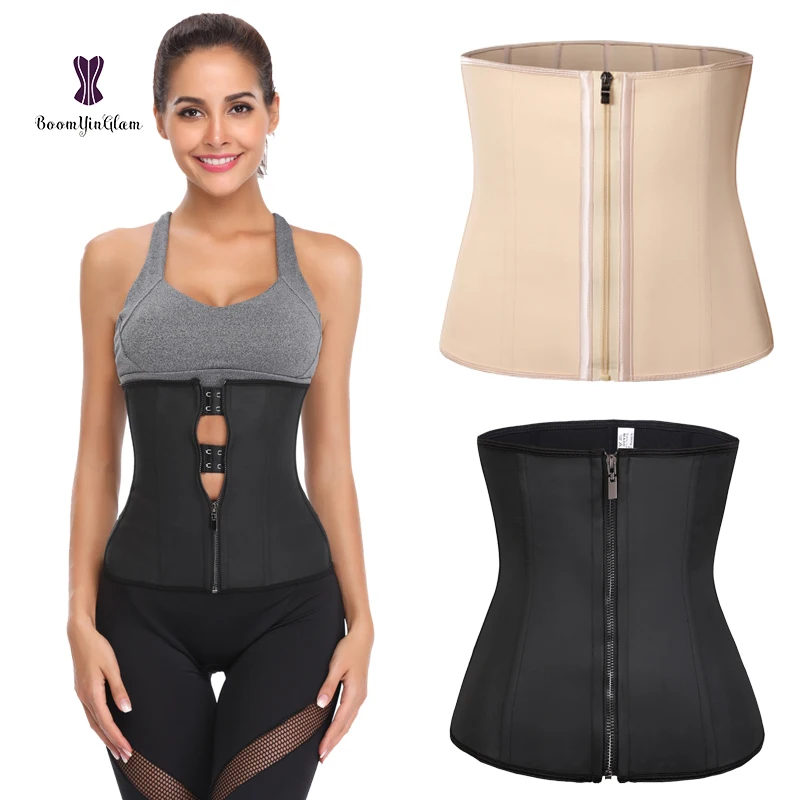 

Корсет для похудения, молния спереди и крючки, 7 стальных костей