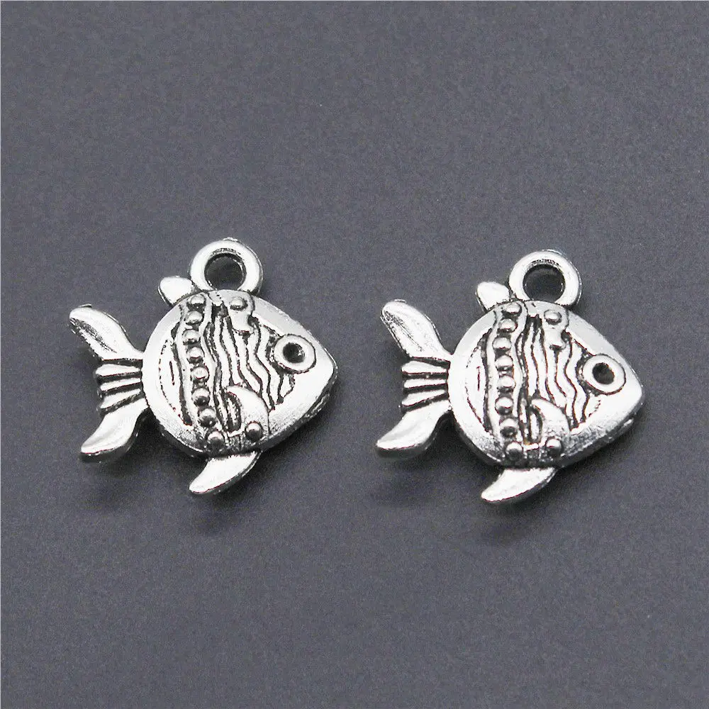 

Подвеска «тропическая рыба», «Морская рыба», «маленькая рыба», 15x14x4 мм, антикварная Посеребренная Подвеска «сделай сам», Ювелирная фурнитур...