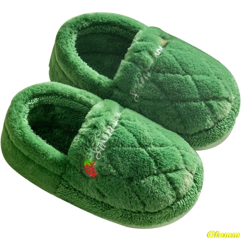 

Fashion Women Fluffy Slippers Winter Warm Fleece Home Indoor Shoes Lady Men Soft Cute Cartoon Bear New Arrival Cotton Large Size