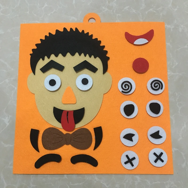 Один набор 3D пазлов особенности лица сделай сам монтажная головоломка обучающие