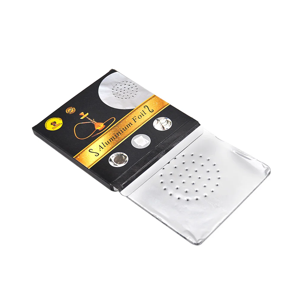 

1Box 0.03mm Round Aluminum Hookah Foil Paper Diameter 120MM With Holes Hookah Shisha Foil For Chicha Charcoal Bowl