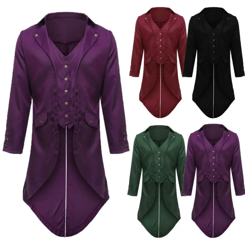 Мужское укороченное пальто на пуговицах с длинными рукавами и карманами смокинг