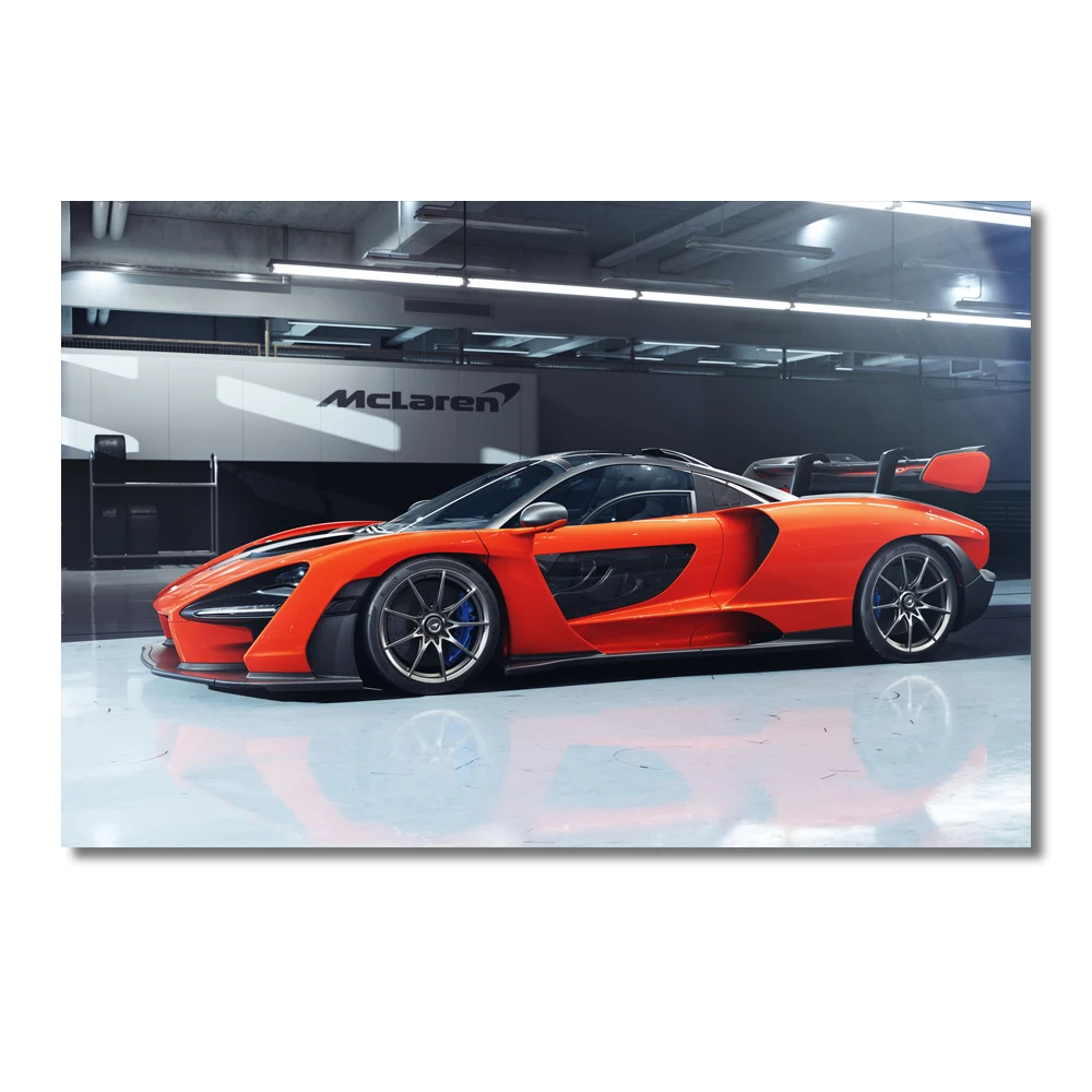 McLaren Сенна гиперкар автомобиль спортивный настенные художественные плакаты и
