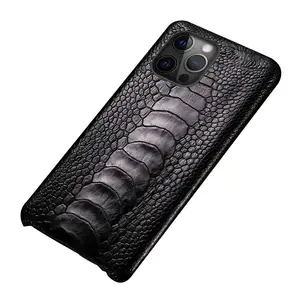 genuine ostrich foot leather phone cover case for iphone 13 pro max 12 mini 11 pro 12 pro max x xs max xr 6 6s 8 7 plus se 2020 free global shipping