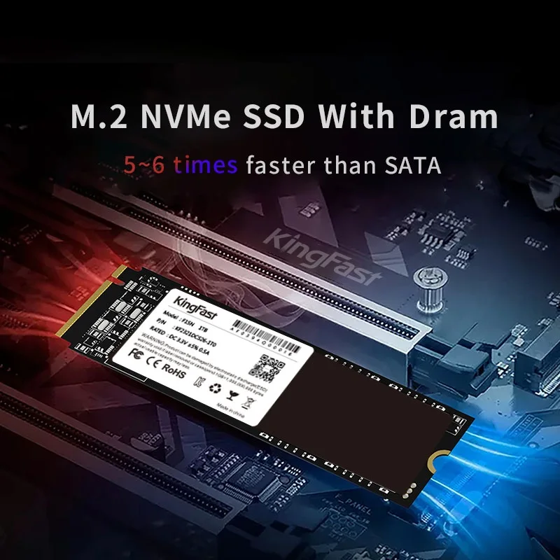 KingFast SSD M2 NVME 1 ТБ 256 ГБ 512 1ТБ 2 M.2 NVMe PCIe 2280 Внутренний жесткий диск для настольных