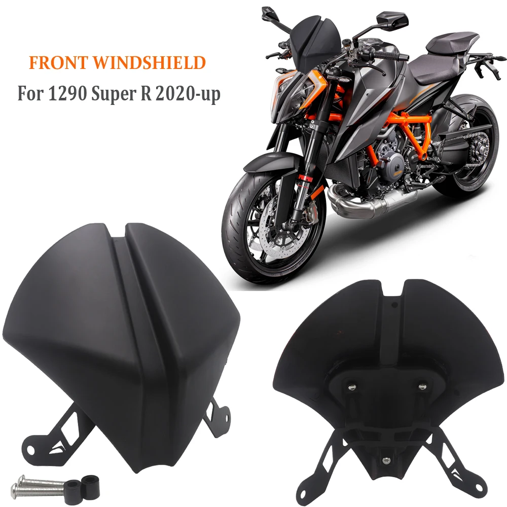 

Front Windshield Windscreen Airflow Wind Deflector Shield For 1290 Super SuperDuke R 2020 -UP Black Orange Motorcycle Fly Screen