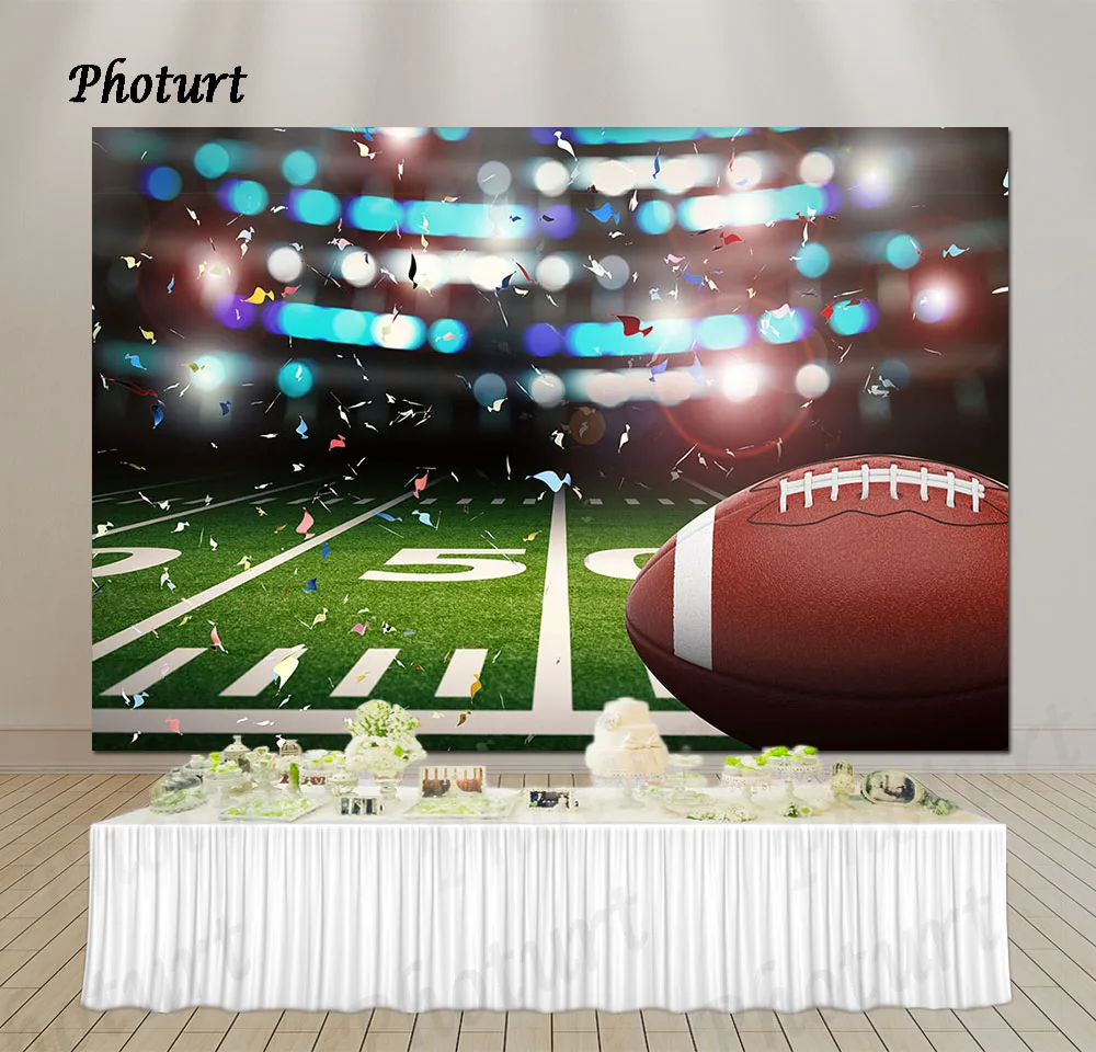 Фотофон с изображением американского футбола для детской фотосъемки на день