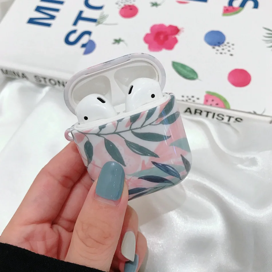 Мраморный чехол для наушников Airpods 2 чехол Роскошный Жесткий Чехол для наушников чехол для наушников Аксессуары для Apple Air pods зарядная коробка
