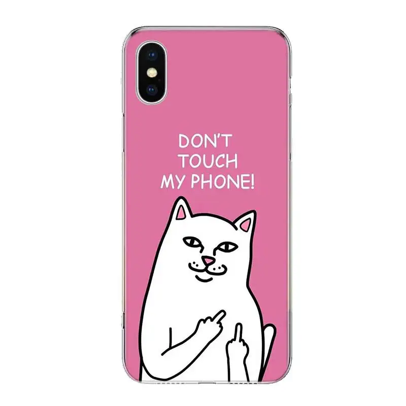 Не трогайте мой мобильный Fundas силиконовый чехол для телефона Apple iPhone 6 6S 7 8 Plus + X 10