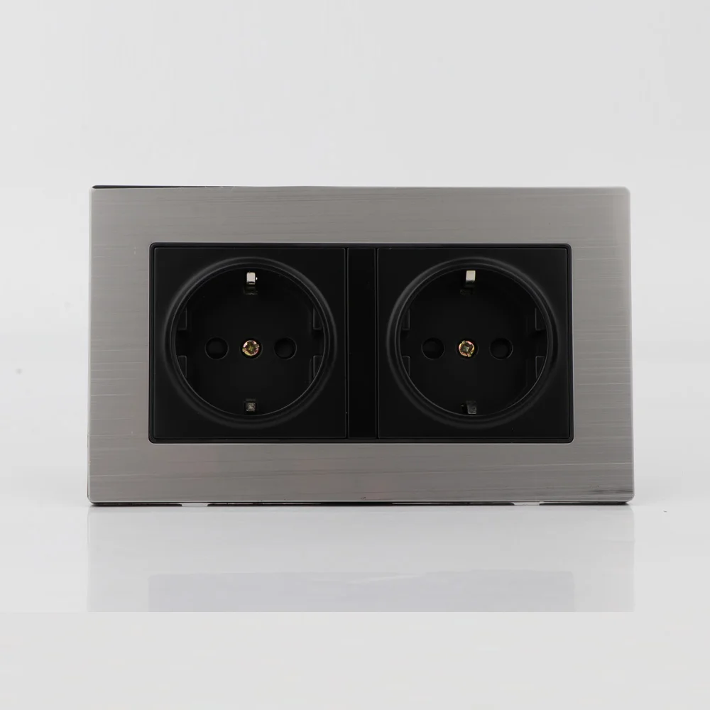 Европейская двойная розетка переменного тока Schuko электрическая панель