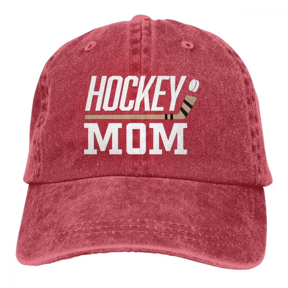 Хоккей Мама Casquette темно-синий унисекс Мужские Женские джинсовые бейсболка с