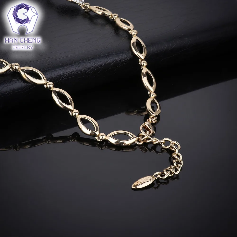 Модное популярное ожерелье HanCheng с подвеской в виде цветка Стразы кристаллами