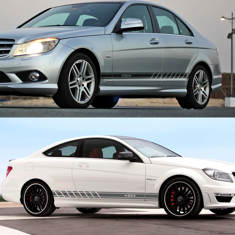 Наклейки на двери автомобиля 2 шт. аксессуары для Mercedes Benz W205 W212 W204 W203 W210 W213 W220 W221 W222