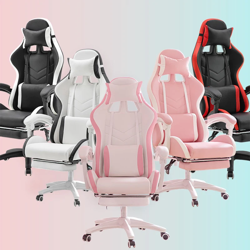 

Cute Pink Игровой стул Girl Computer Chairs Home Fashion Comfortable Anchor Live Chair Internet Cafe كرسي اعب Office Chair