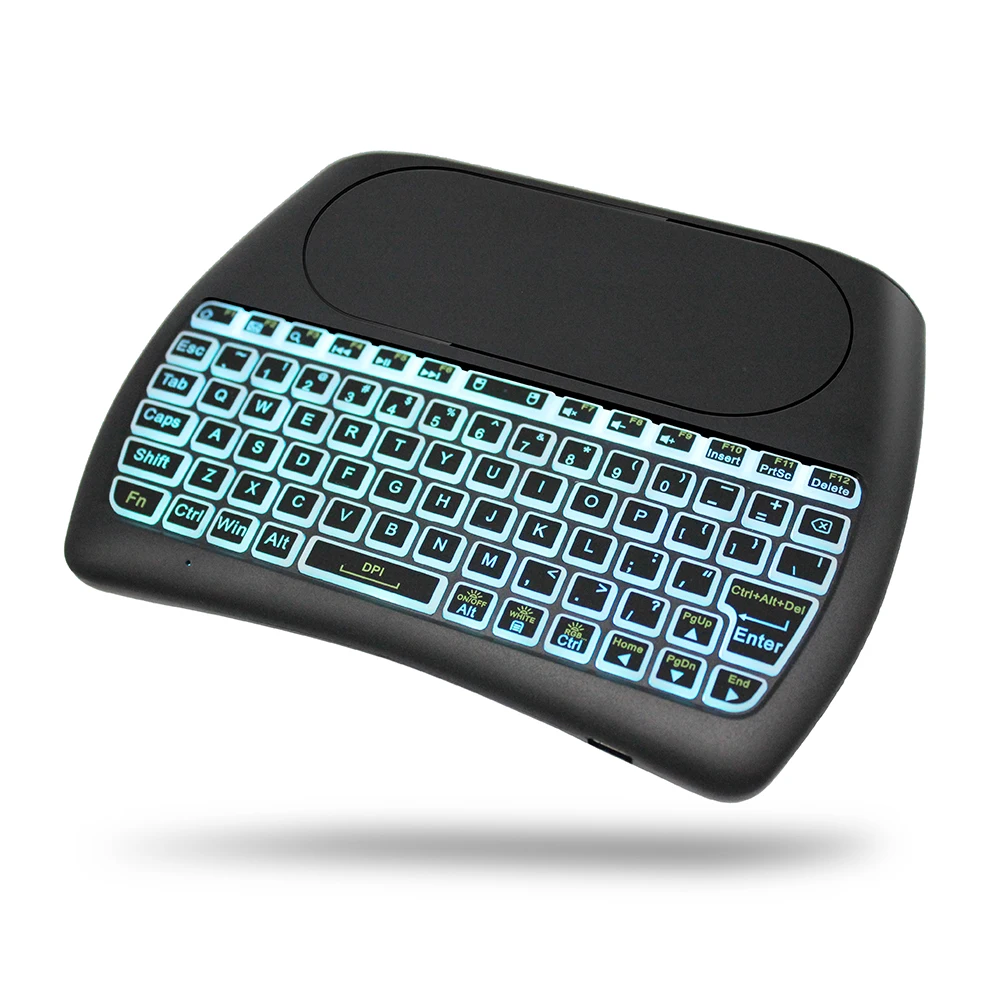 MRSVI Подсветка D8 Pro на английском языке 2 4 ГГц Беспроводной мини клавиатура Air Мышь