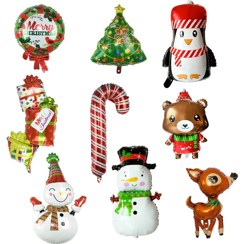 Новинка 1 шт. рождественские Мультяшные алюминиевые шары из фольги Санта Клауса