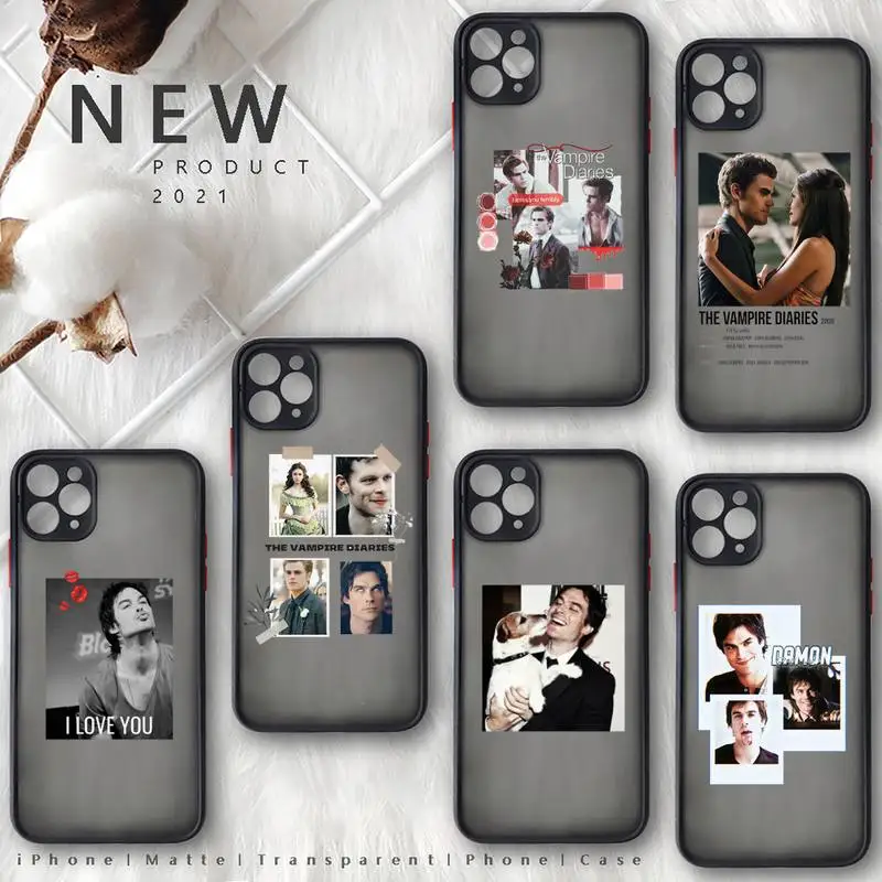 

The Vampire Diaries TV series Phone Case matte transparent For iphone 7 8 11 12 plus mini x xs xr pro max cover