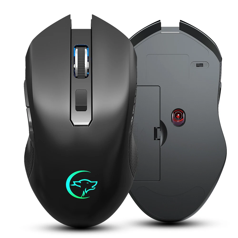 

YWYT G851 Rechargeable Wireless Mute Mouse 1200/1600/2400 DPI 2.4GHz Portable Mini Gaming Mouse for Laptop Notebook Office