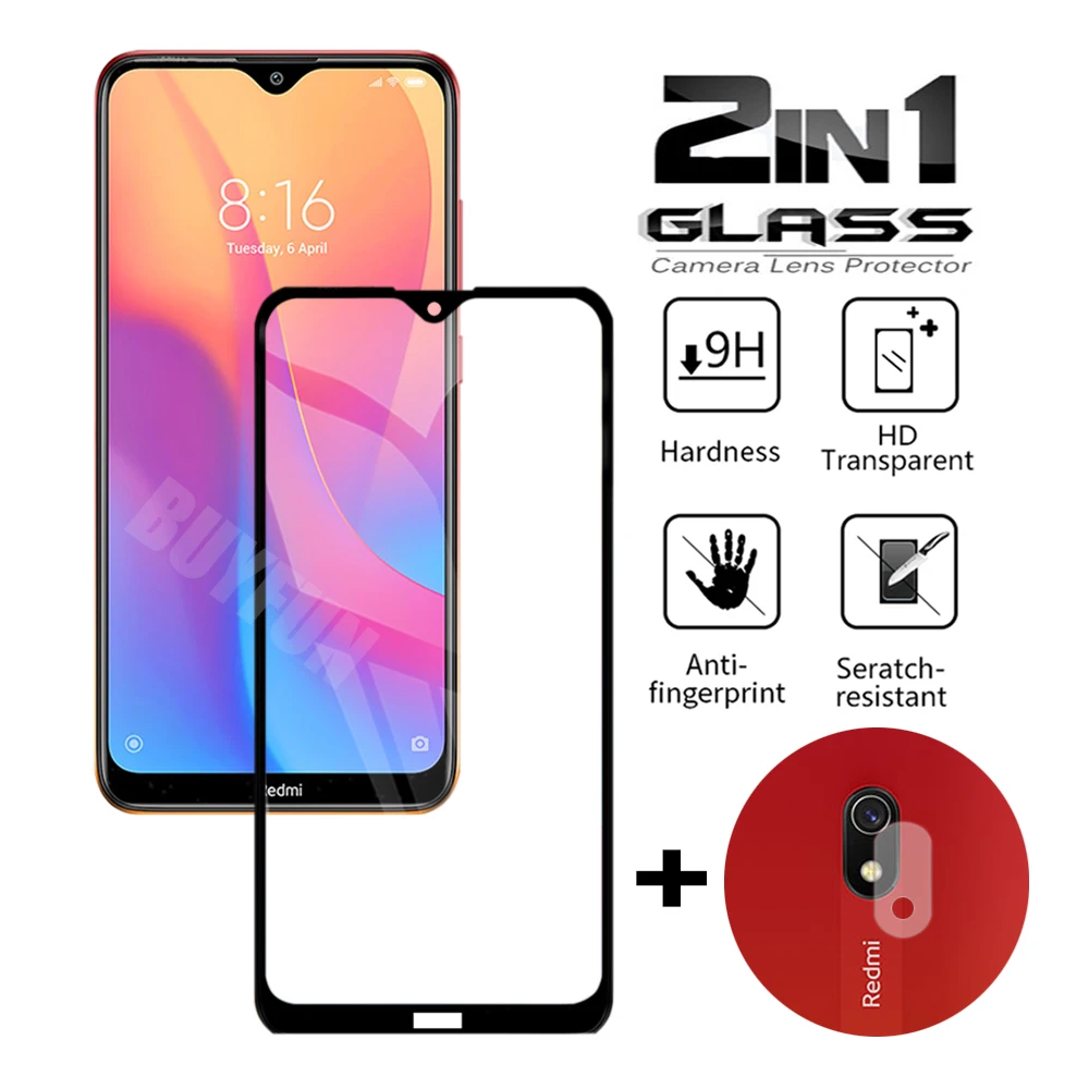 

2 в 1, Защитное стекло для экрана Xiaomi Redmi 10x4g 10x 5G 7 8 9 Redmi 7a 8a 9a 9c