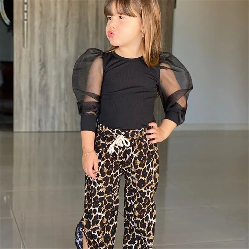 Летние Праздничные комплекты одежды в стиле бохо для маленьких девочек черные