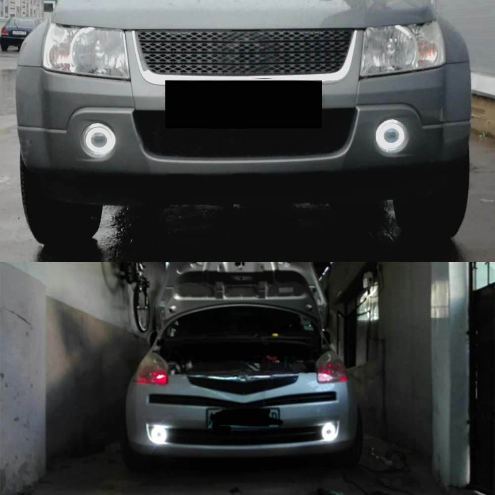 Buildreamen2 Автомобильный светодиодный противотуманный светильник 4000LM Ангел глаз DRL