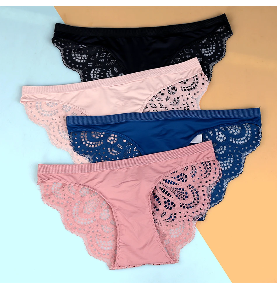 3 шт. Для женщин Невидимые Бесшовные бикини нижнее белье сексуальные кружевные