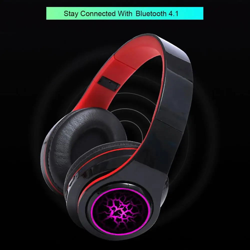 Беспроводная гарнитура mosunx Bluetooth Складная регулируемая с микрофоном для