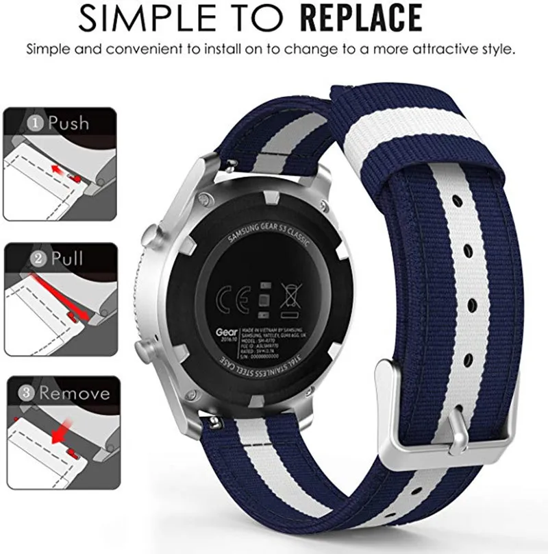 Ремешок холщовый для Fossil Gen 5 Carlyle HR/Julianna HR браслет смарт-часов Sport 43 мм/Q Explorist 4 22 мм |
