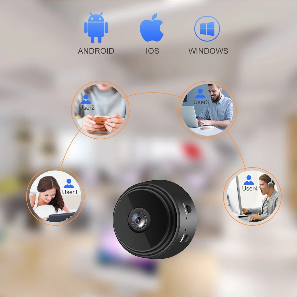 Мини-камера ночного видения IP1080P HD Wi-Fi датчик движения | Электроника