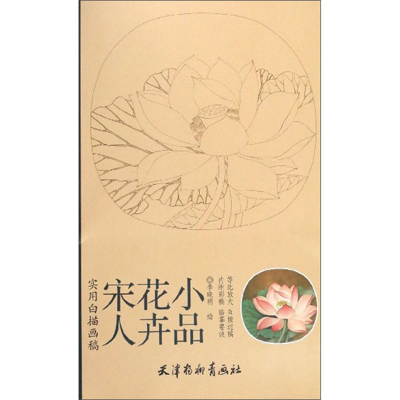 

Chinese Painting Art Book Gong Bi Line Drawingsong Flower Sketches (Practical Sketches) 56 Pages