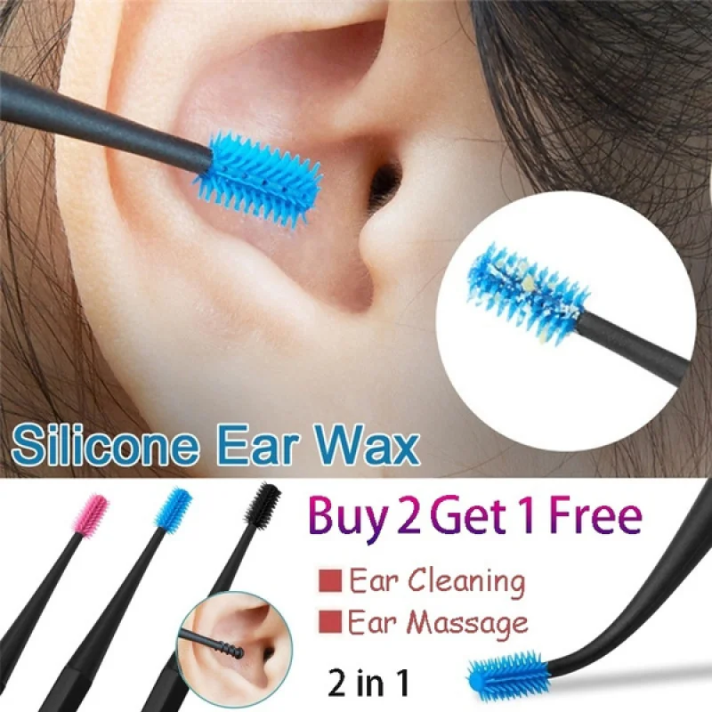 

Soft Silicone Ear Pick Double-ended Earpick Ear Wax Curette Remover Ear Cleaner Spoon Spiral Ear Clean Tool Soft Silicone