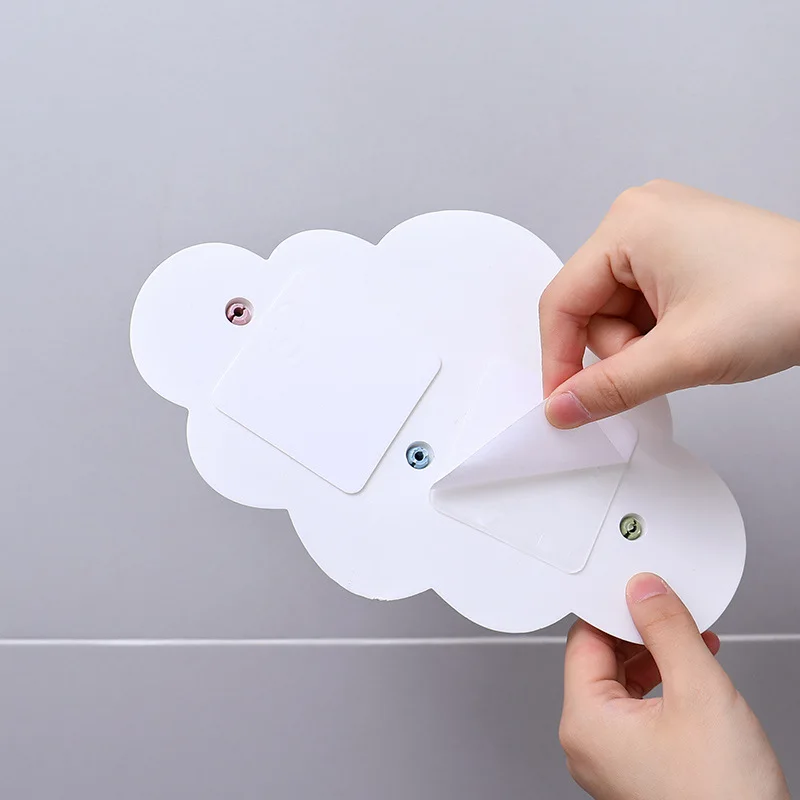 Милые облачки 3 крючка клейкая кухонная настенная подвесная креативная