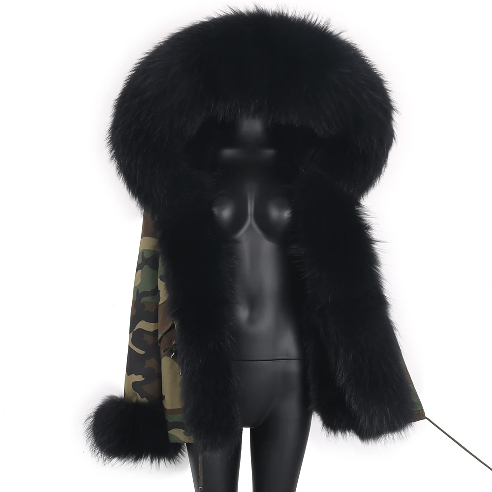 

2021 Female Natural Real Fox fur Jacket Mulher Parkas Hooded Women Short Parka Warm Thick Coat Women's Winter Jacket