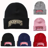 new knitted hat beanies backwoods lettering cap women winter hats for men warm hat fashion solid hip hop beanie hat unisex caps