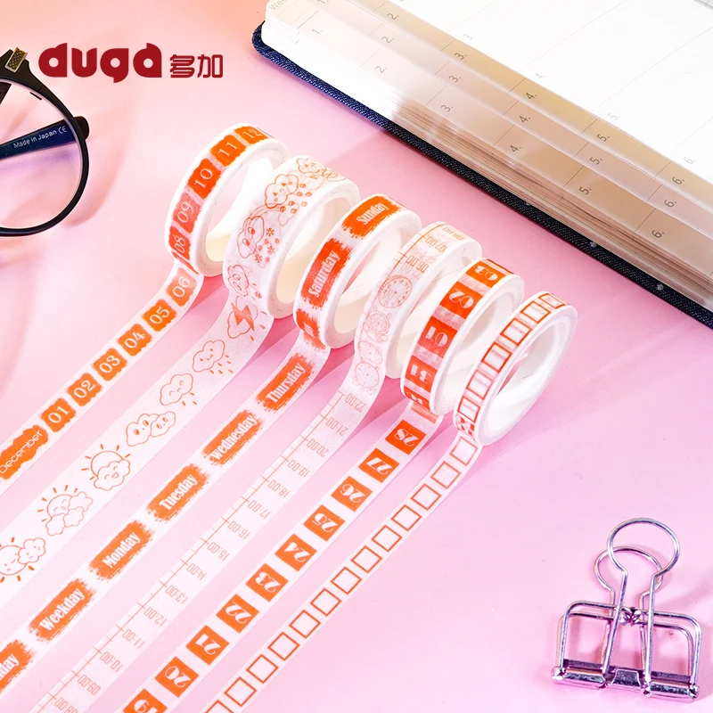 Креативная еженедельная Дата чтобы сделать временные линии наклейки васи ленты