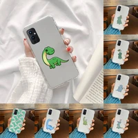 cartoon dinosaur phone case transparent for oneplus meizu meitu m 7 8 9 16 17 t pro xs moible bag