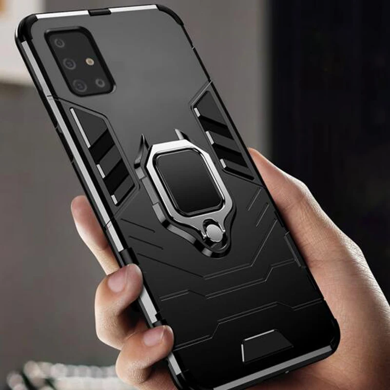 Чехол для Samsung A31 армированный чехол из поликарбоната держатель с кольцом на