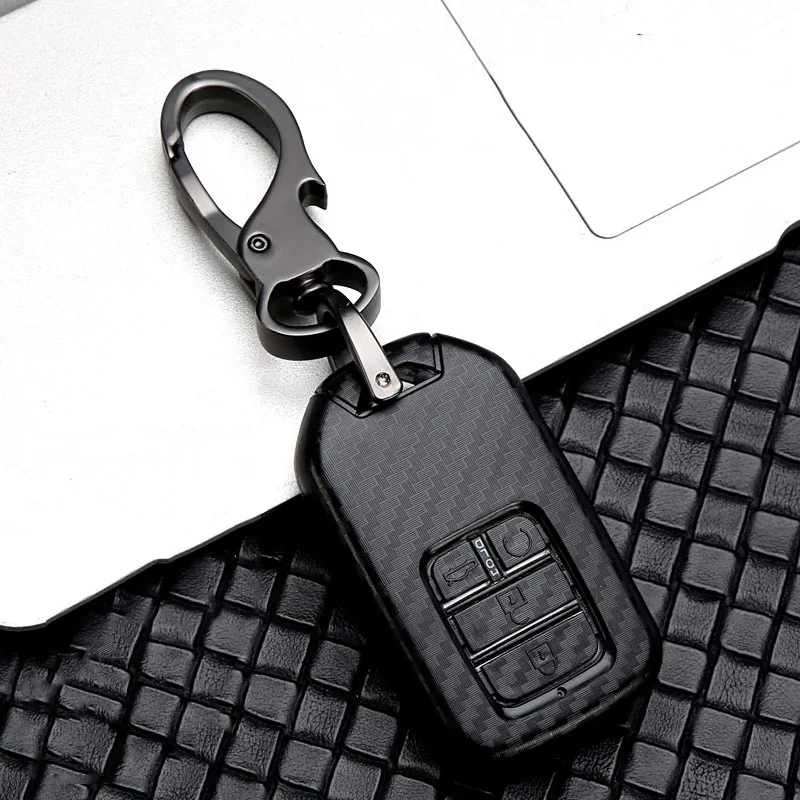 Автомобильный глянцевый чехол для ключей из АБС пластика Honda Civic CR V HR Нефритовый