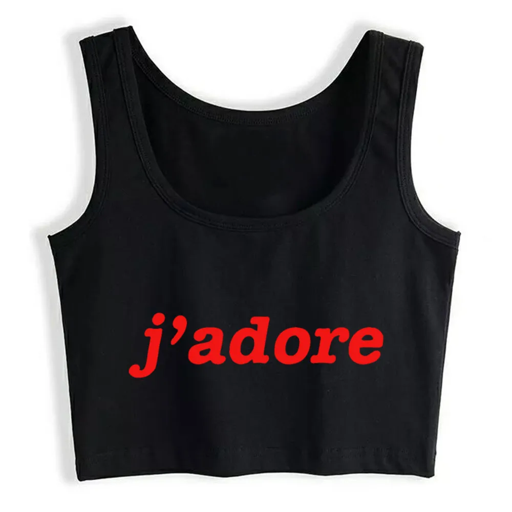 

Crop Top Women J Adore Red Indie Hipster Ladies Unisex Slog Harajuku Tank Top Women Sleeveless Women Clothes