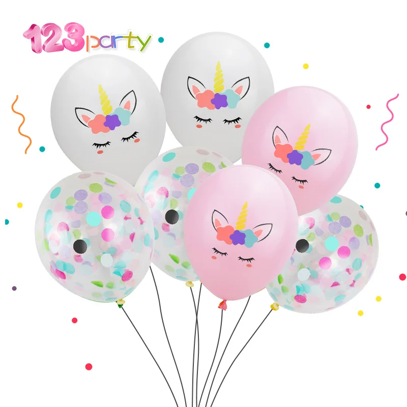 10 шт. декоративные латексные шары в виде единорога|Воздушные и аксессуары| |