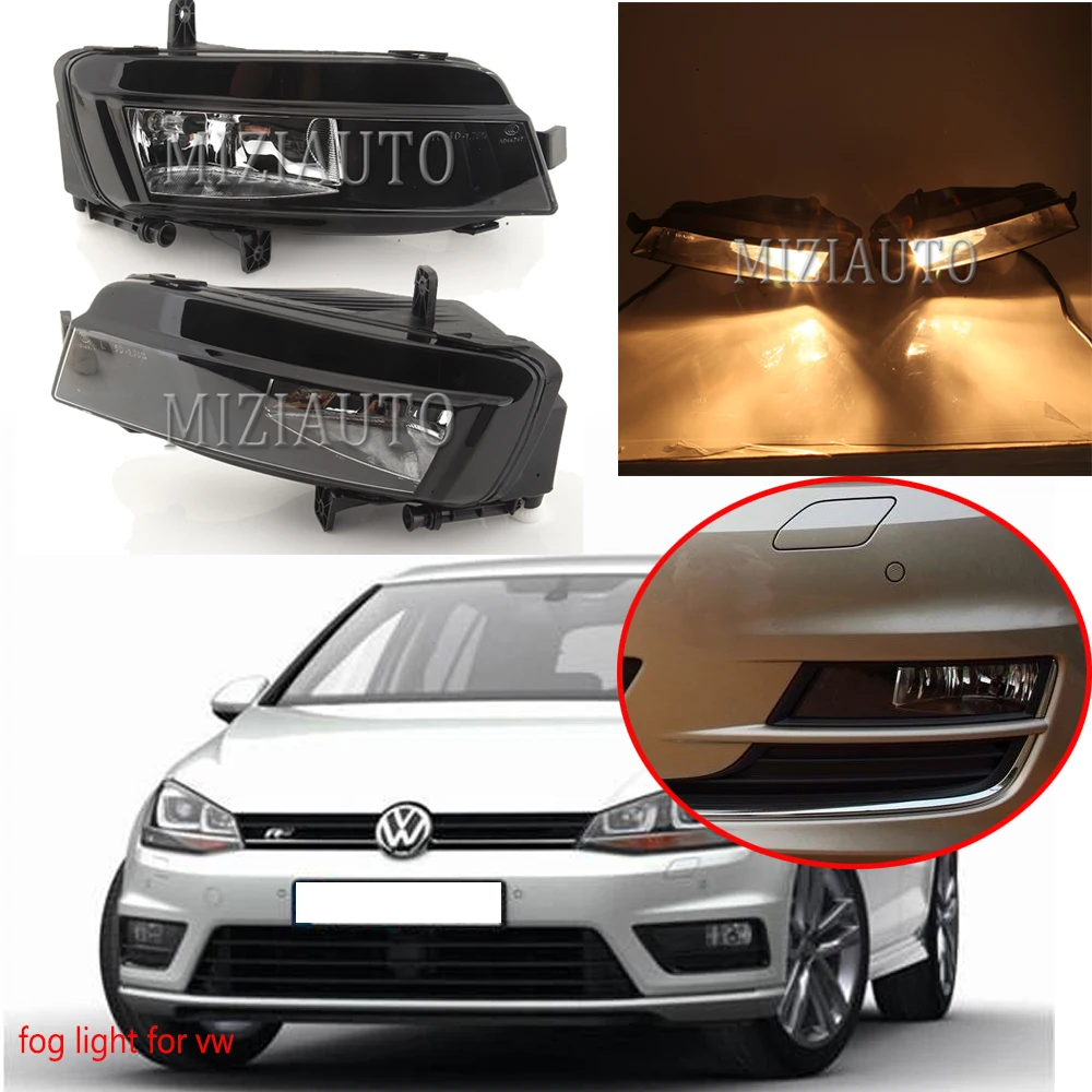 Левая и правая передняя противотуманная фара светильник с лампой для VW Golf 7 MK7 VII TDI