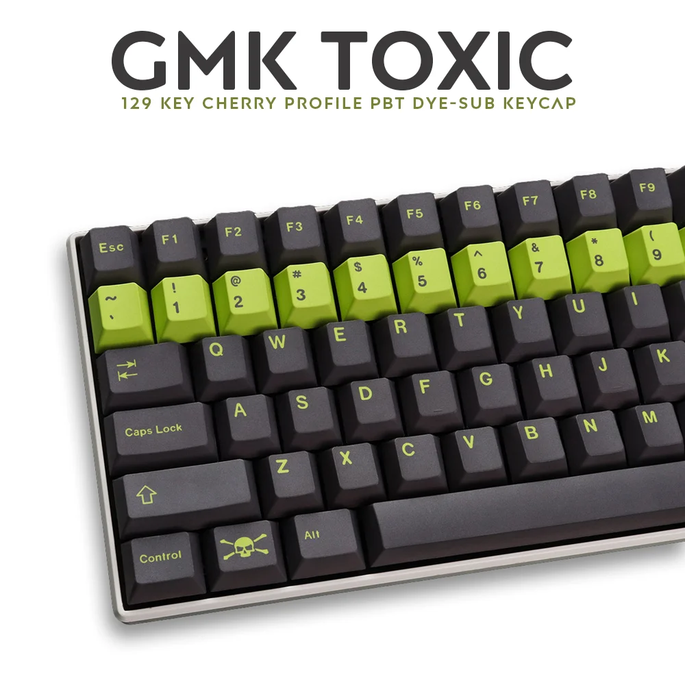 

GMK Toxic Keycaps 129 Keys Cherry Profile PBT DYE-SUB Keycap For MX Switch Mechanical Gaming Keyboard