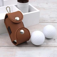 portable faux leather golf ball tees holder waist pouch storage bag container