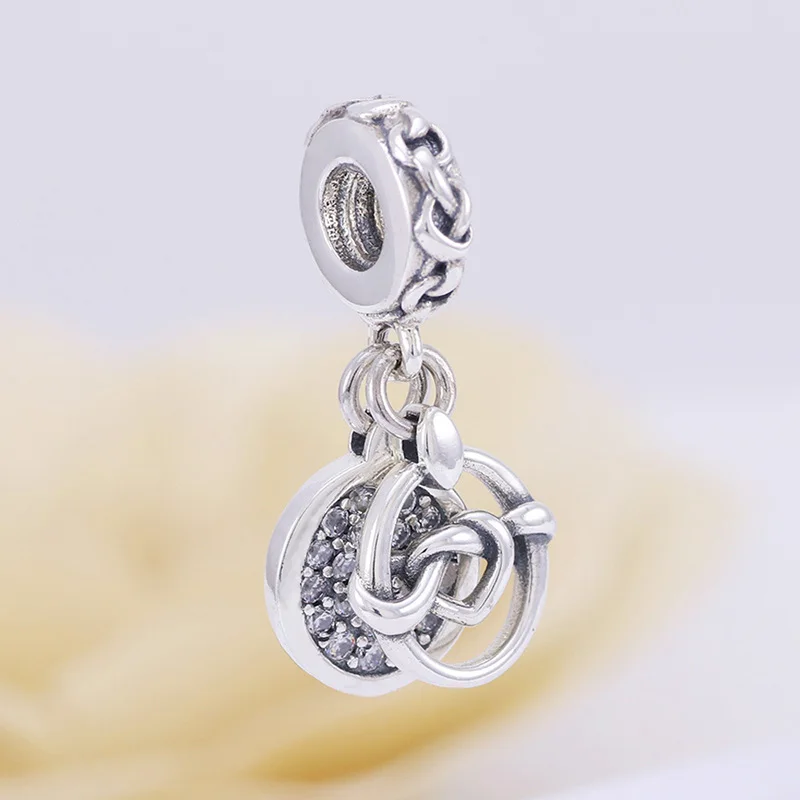 

Hot selling trendy brand 925 sterling silver exquisite diamond row bracelet charm, necklace charm
