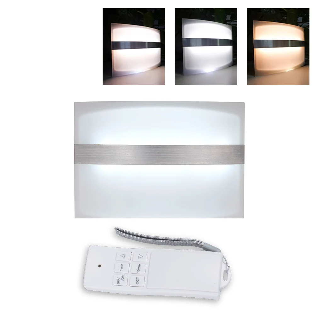 

Dimmable Bedroom Corridor Indoor Living Room Night Light Wall Lamp Decorative Wireless Led Acrylic Bedside Remote Control